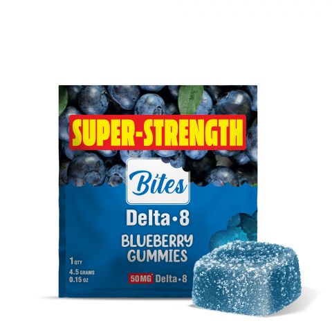 Delta 8 THC Gummy - 50mg - Blueberry - Bites  - Thumbnail 1