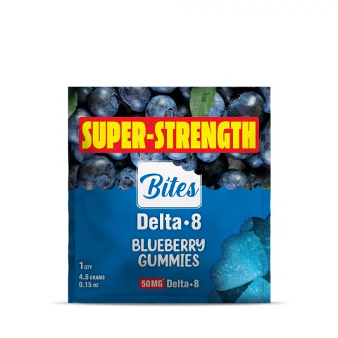 Delta 8 THC Gummy - 50mg - Blueberry - Bites  - Thumbnail 2