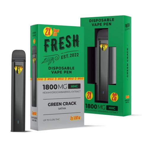 HHC Vape Pen - 1800mg - Green Crack - Sativa - 2ml - Fresh - Thumbnail 1