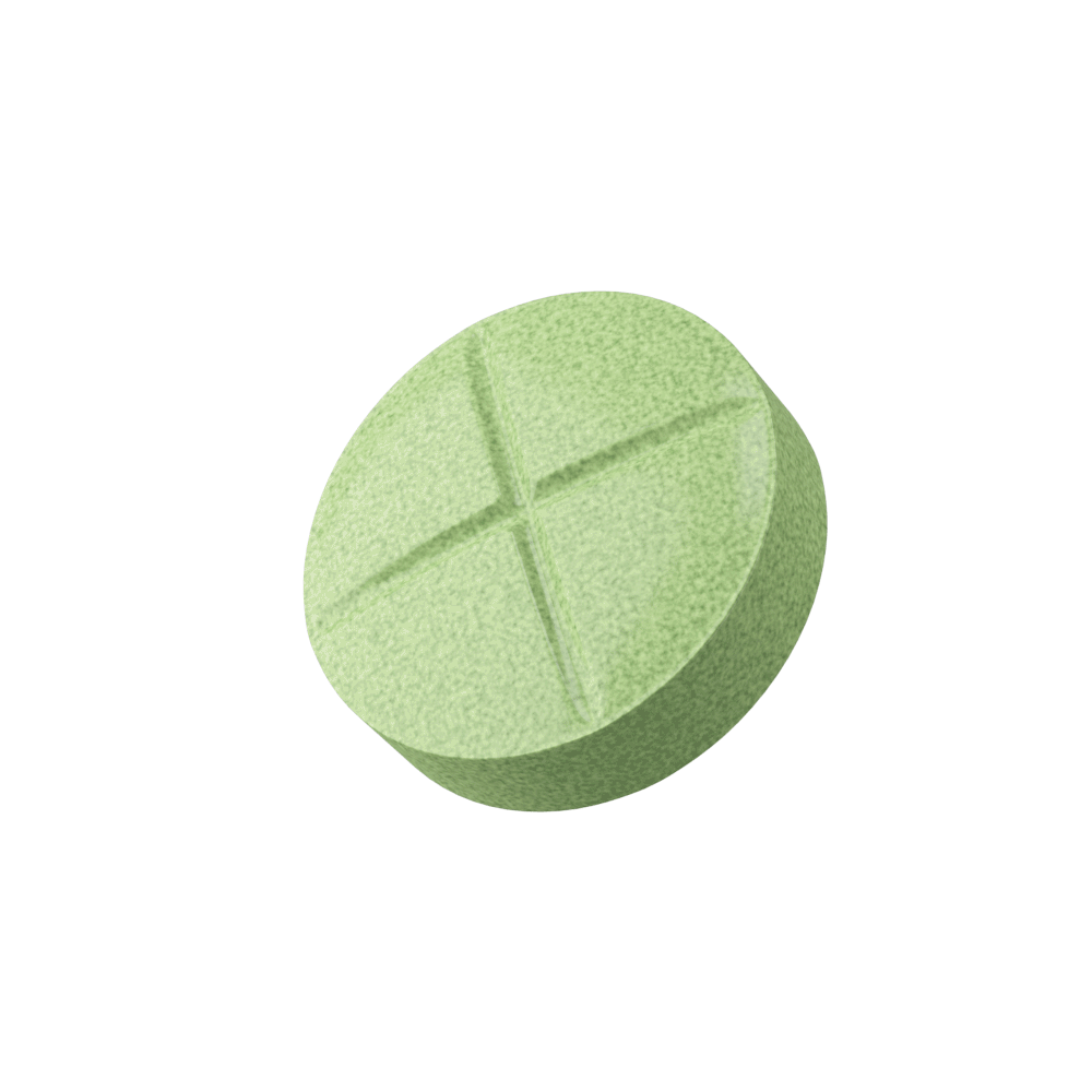 CBD Isolate Tablets - 25mg - Green Apple - Fresh - 5