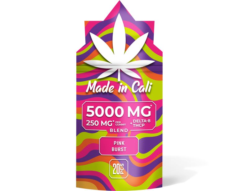 D8, THCP Gummies - 250mg - Pink Burst - Made in Cali