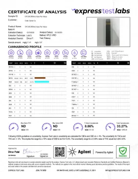 D10, D8 Vape Pen - 2000mg - Indica