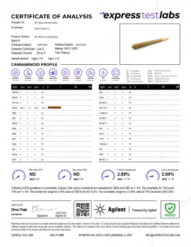 Girl Scout Cookie Pre Roll - Delta 8 - 4000mg - Fresh