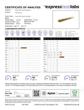 HHC,D8,THCP 100mg Pre-Roll Sativa