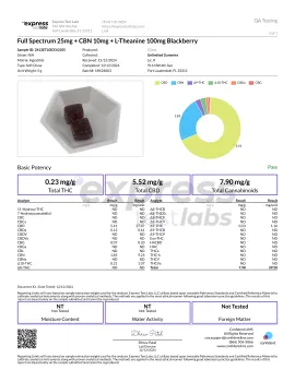 Sleep Gummies - 140mg - Full Spectrum CBD, CBN, L-Theanine, Melatonin - Chill