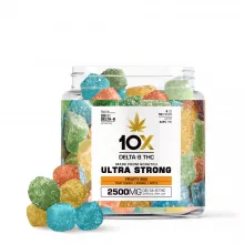 10X Delta-8 THC Ultra Strong Gummies - Fruity Mix - 2500MG