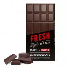 Fresh Delta 9 THC Chocolate Bar - Dark Chocolate - 150MG