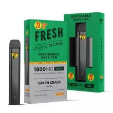 HHC Vape Pen - 1800mg - Green Crack - Sativa - 2ml - Fresh