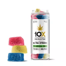 Delta 8 THC Gummies - 50mg - Tropical Mix - 10X