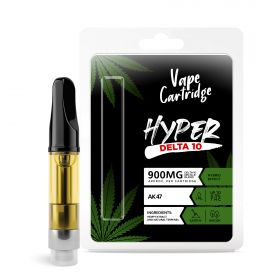 D10, D8 Vape Cart - 900mg - AK47 - Hybrid - 1ml - Hyper