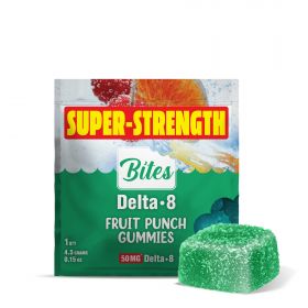 Delta 8 THC Gummy - 50mg - Fruit Punch - Bites 