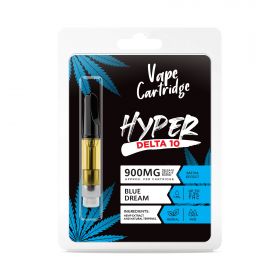 D10, D8 Vape Cart - 900mg - Blue Dream - Sativa - 1ml - Hyper