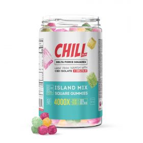 Chill Plus Delta-8 Square Gummies Island Mix - 4000X
