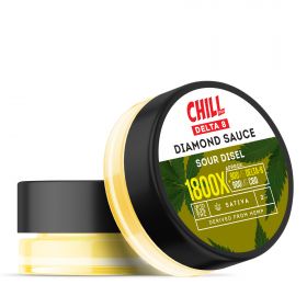 Chill Plus Delta-8 THC Live Resin Diamond Sauce - Sour Diesel - 1800X