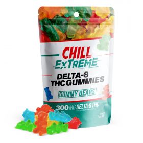 Chill Plus Extreme Delta-8 THC Gummies Pouch - Gummy Bears - 300MG