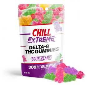Chill Plus Extreme Delta-8 THC Gummies Pouch - Sour Bears - 300MG