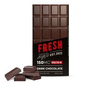 Delta 9 THC Dark Chocolate Bar - 150mg - Fresh