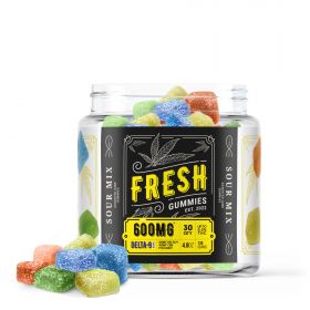Fresh Delta-9 THC Gummies - Sour Mix - 600MG