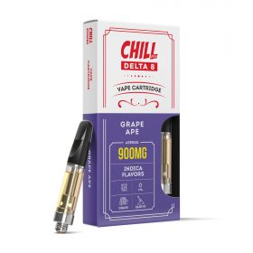 D8 Vape Cart - 900mg - Grape Ape - Indica - 1ml - Chill Plus