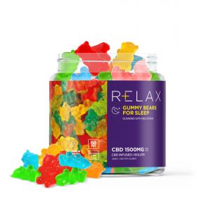 Relax CBD Isolate Sleep Gummy Bears with Melatonin - 1500MG