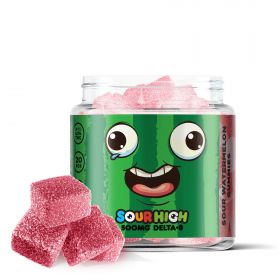 Sour Watermelon Gummies - Delta 8  - 500mg - Sour High