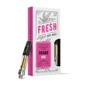 HHC Vape Cart - 900mg - Wedding Cake - Hybrid - 1ml - Fresh