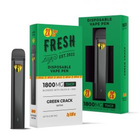 THCP, D8, HHC Vape Pen - 1800mg - Green Crack - Sativa - 2ml - Fresh