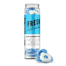 Blue Raspberry Rings Gummies - D9, CBD Blend - 800MG - Fresh