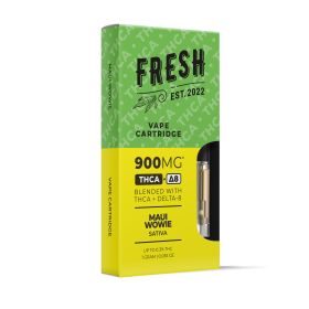 THCA, D8 Vape Cart - 900mg - Maui Wowie - Sativa - 1ml - Fresh