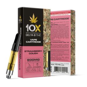 Strawberry Cough Vape Cartridge - Delta 8 THC - 10X - 900mg