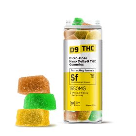 Nano CBD, D9 Gummies - 55mg - Smoothie Fruit - D9 THC