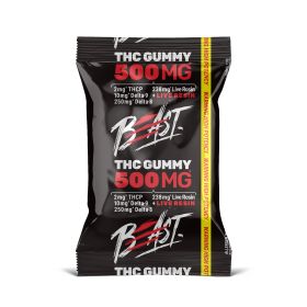 D8, D9, THCP, Live Resin Gummy Pouch - 500mg - Beast