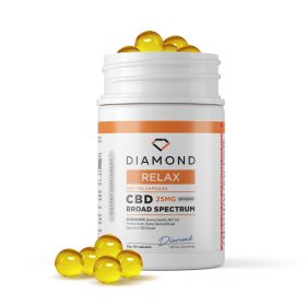 Broad Spectrum CBD Capsules - 25mg - Diamond CBD - 60ct
