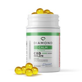 CBD Isolate Capsules - 25mg - Diamond CBD - 60ct