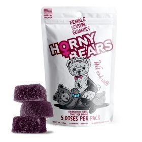 Female Sensual Gummies - D9, THCP, Broad Spectrum CBD, THCV - 20mg - Strawberry - Horny Bears