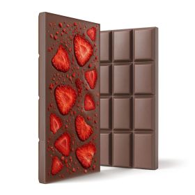 Delta 8 THC Milk Chocolate & Strawberries Bar - 600mg - Chill Plus