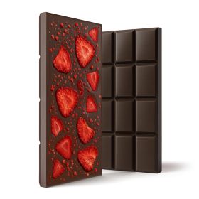 Delta 8 THC Dark Chocolate & Strawberries Bar - 600mg - Chill Plus