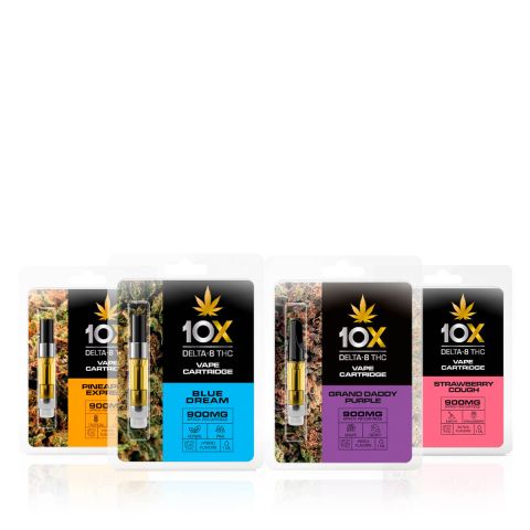 10X Delta-8 THC Carts - 4 Pack Bundle - Thumbnail