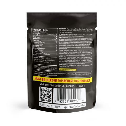 Energy Boost Supplement - Sugarless Energy Gummies - 2-Pack - 4