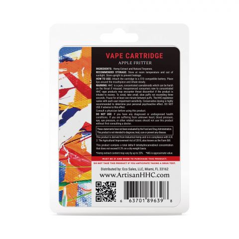 Apple Fritter Cartridge - HHC THC - Artisan - 900mg - Thumbnail 3