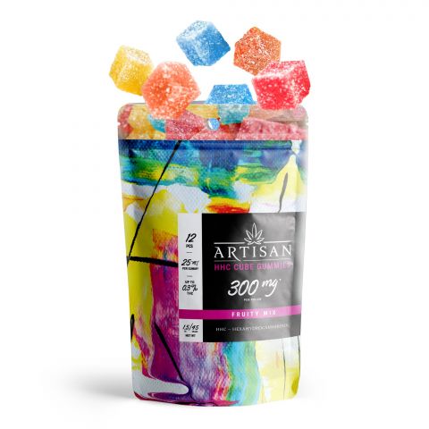 HHC Cube Gummy Pouch - 25mg - Fruity Mix - Artisan - 3