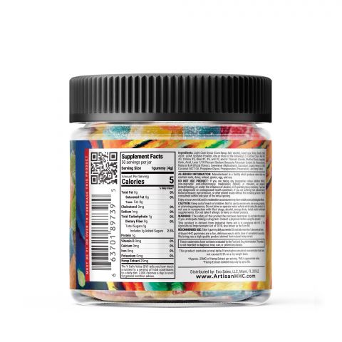 Artisan HHC THC Cube Gummies - Tropical Mix - 1250MG - Thumbnail 3
