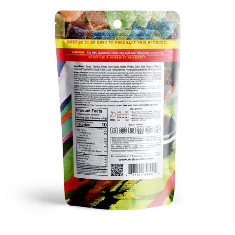 HHC Cube Gummy Pouch - 25mg - Artisan - Thumbnail 4