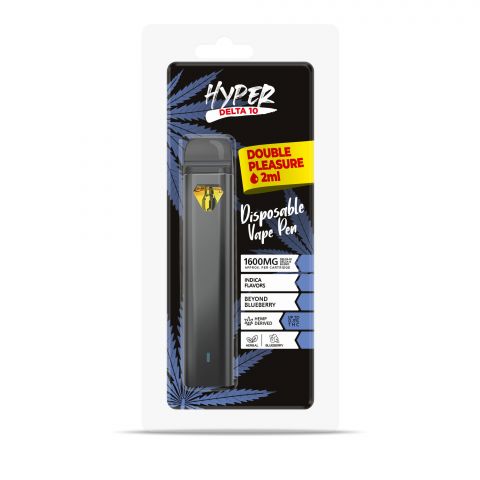 D10, D8 Vape Pen - 1600mg - Beyond Blueberry - Indica - 2ml - Hyper - 2