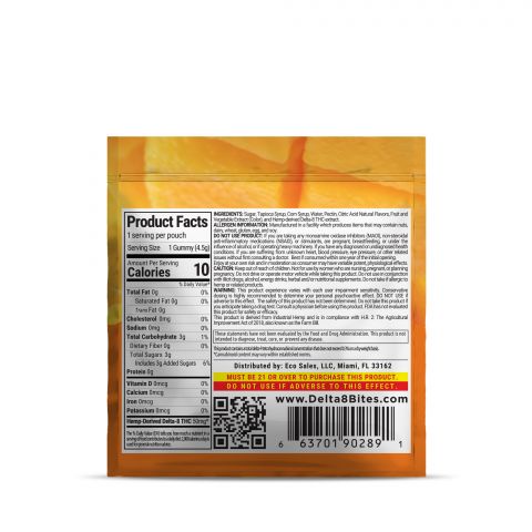 Bites Delta-8 THC Gummy - Mango - 50MG - Thumbnail 3