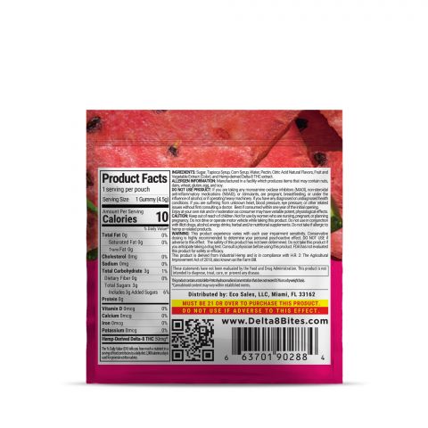 Bites Delta-8 THC Gummy - Watermelon - 50MG - Thumbnail 3