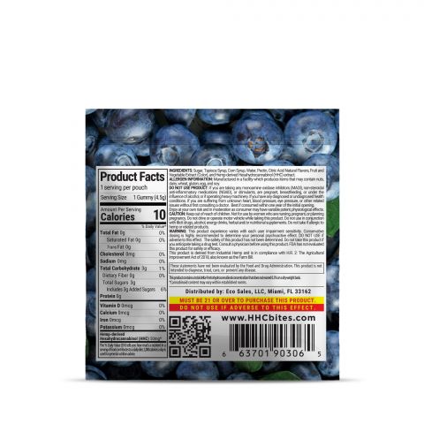HHC Gummy - 50mg - Blueberry - Bites - 3