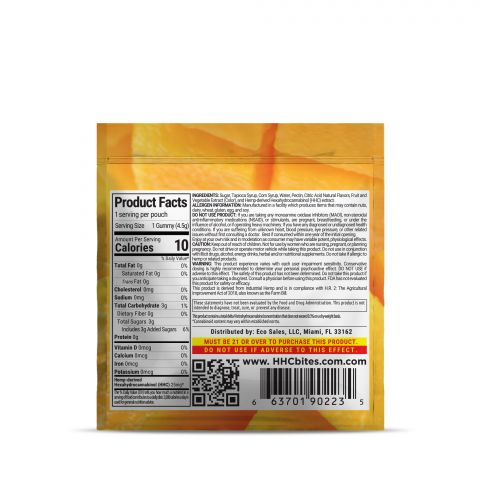 Bites HHC Gummy - Mango - 25MG - Thumbnail 3