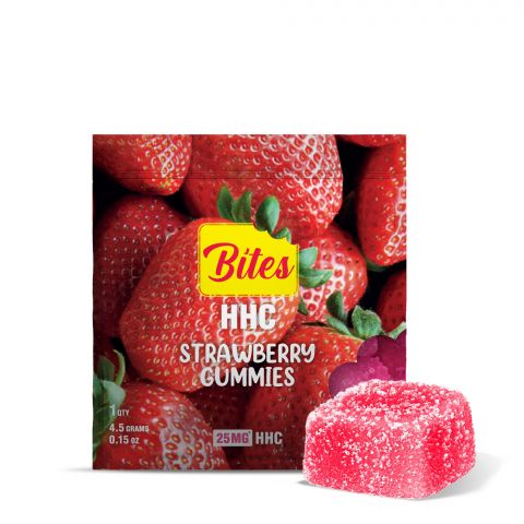 Bites HHC Gummy - Strawberry - 25MG - Thumbnail 1