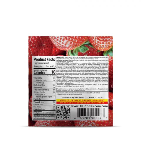 Bites HHC Gummy - Strawberry - 25MG - Thumbnail 3